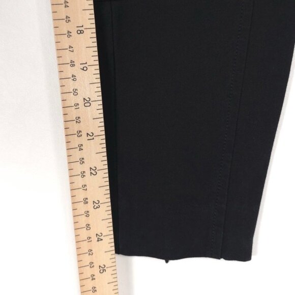 TORY BURCH Women's Dress Pants Size 10 Stretch Cotton Ankle Zip Black 1210-74820 - Picture 7 of 13
